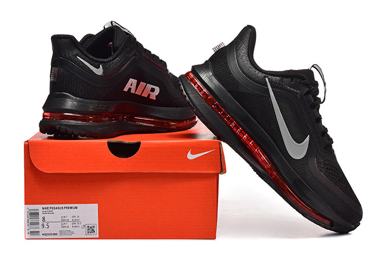 Nike Pegasus Premium Sneakers - Black, Silver & Red