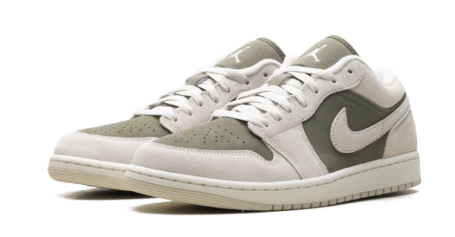 Air Jordan 1 Low SE Sneakers – Medium Olive & Sail