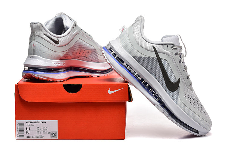 Nike Pegasus Premium Sneakers - Light Grey, Black & Blue