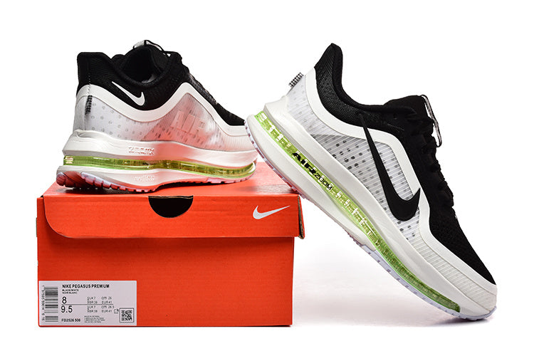 Nike Pegasus Premium Sneakers - Black, White & Lime Green