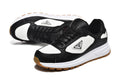 Prada Triangle Logo Low-Top Sneakers - Black & White Gum Sole