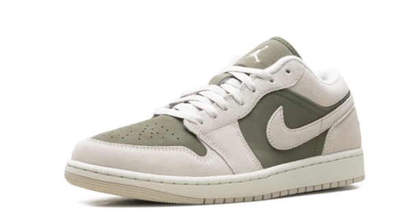 Air Jordan 1 Low SE Sneakers – Medium Olive & Sail