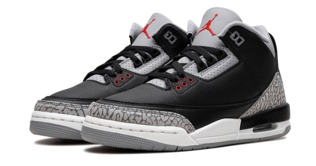 Air Jordan 3 GS Kids' Sneakers – Black Cement