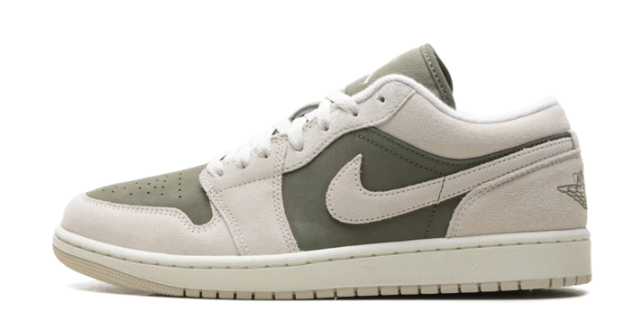 Air Jordan 1 Low SE Sneakers – Medium Olive & Sail