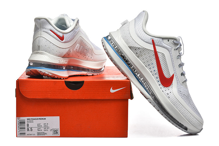 Nike Pegasus Premium Sneakers - White, Red & Blue