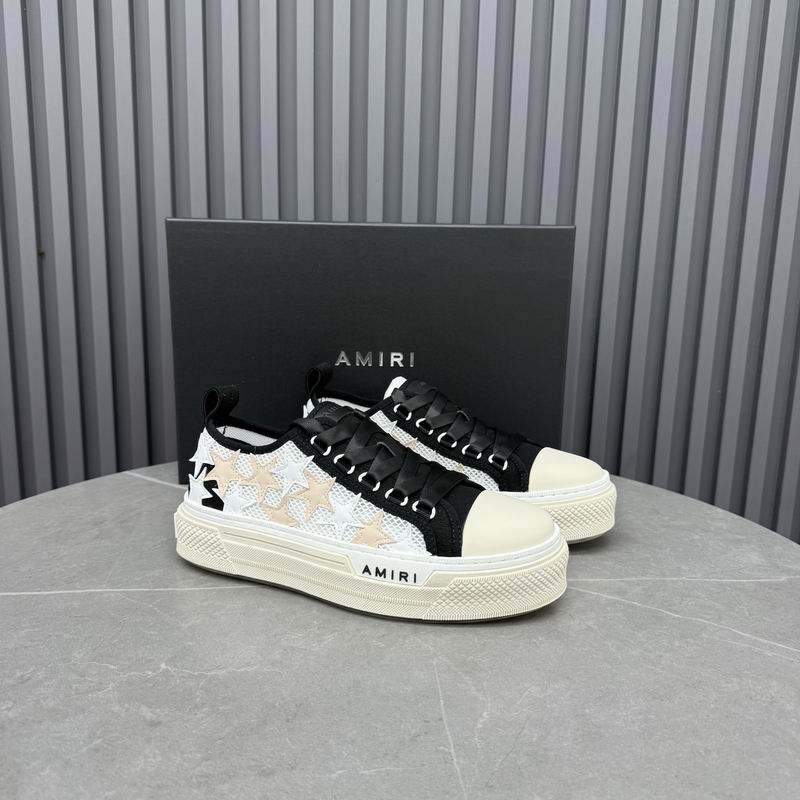 AMIRI Star Detail Low-Top Sneakers – Black & Cream