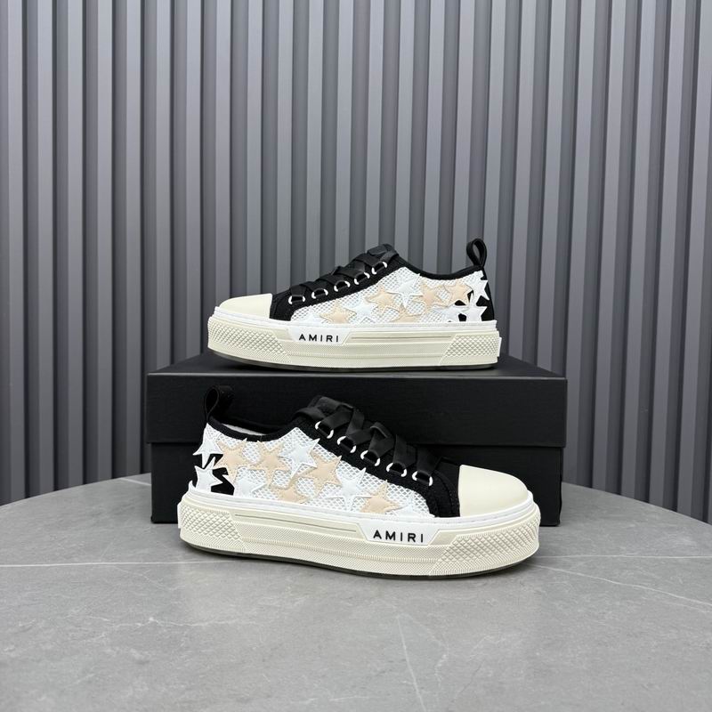AMIRI Star Detail Low-Top Sneakers – Black & Cream