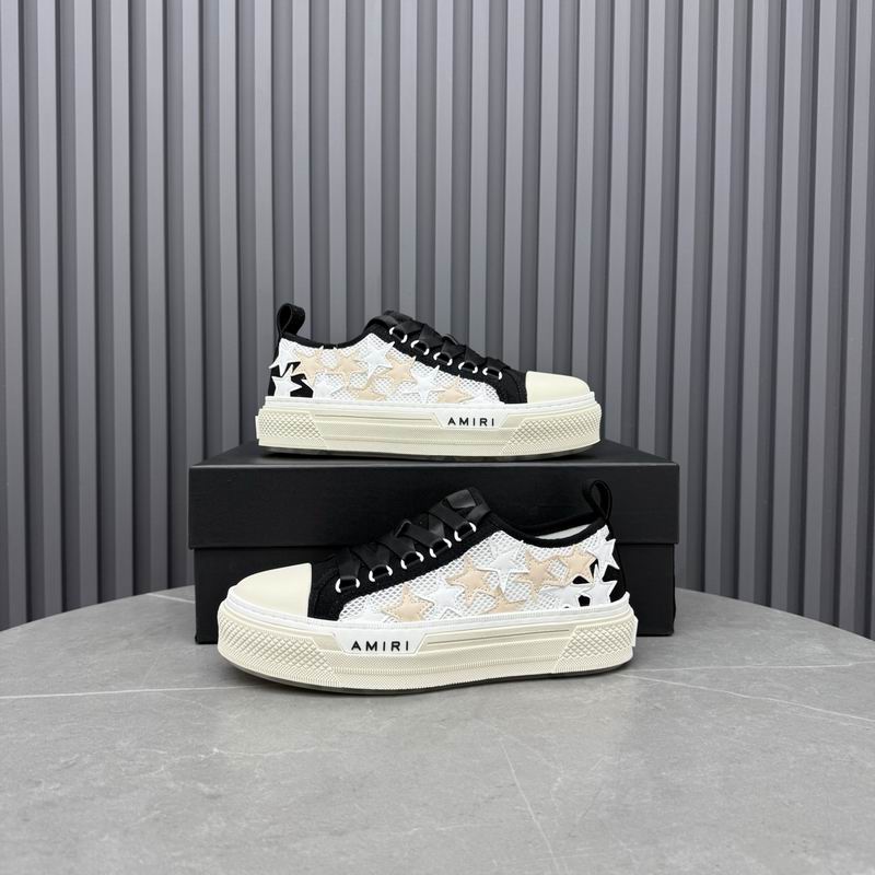 AMIRI Star Detail Low-Top Sneakers – Black & Cream
