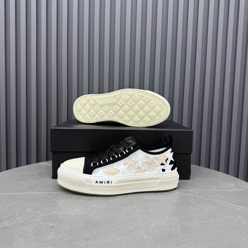 AMIRI Star Detail Low-Top Sneakers – Black & Cream