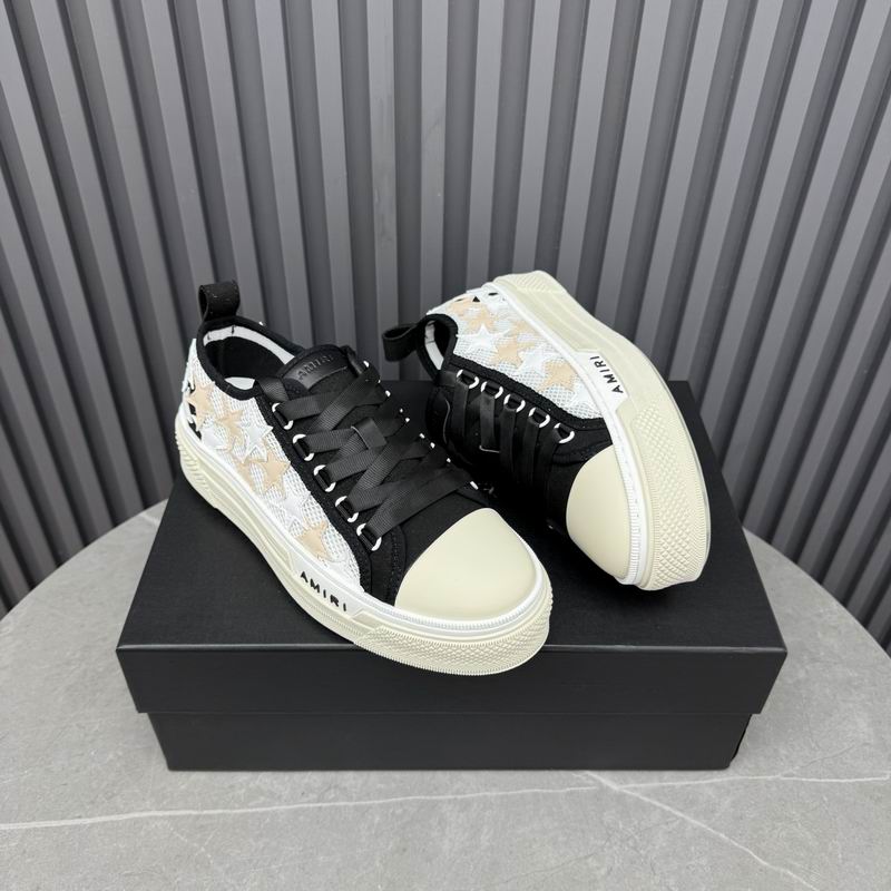 AMIRI Star Detail Low-Top Sneakers – Black & Cream