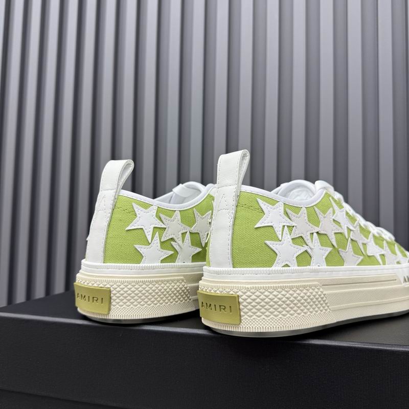 AMIRI Star Detail Low-Top Sneakers – Lime Green & White