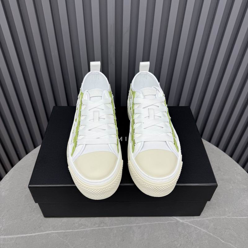 AMIRI Star Detail Low-Top Sneakers – Lime Green & White