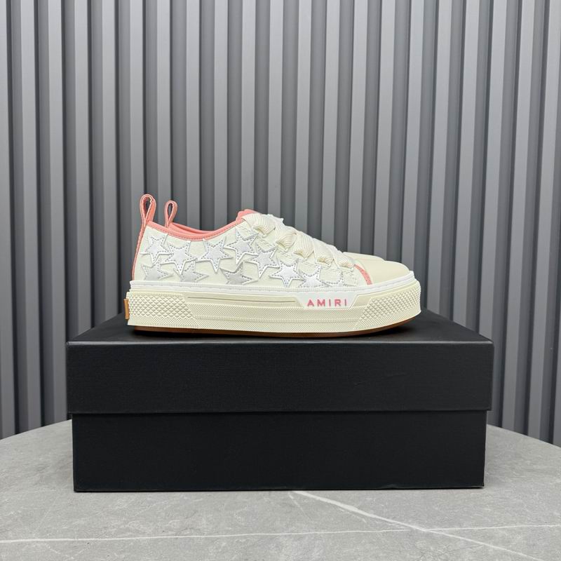 AMIRI Star Detail Low-Top Sneakers – White & Pink