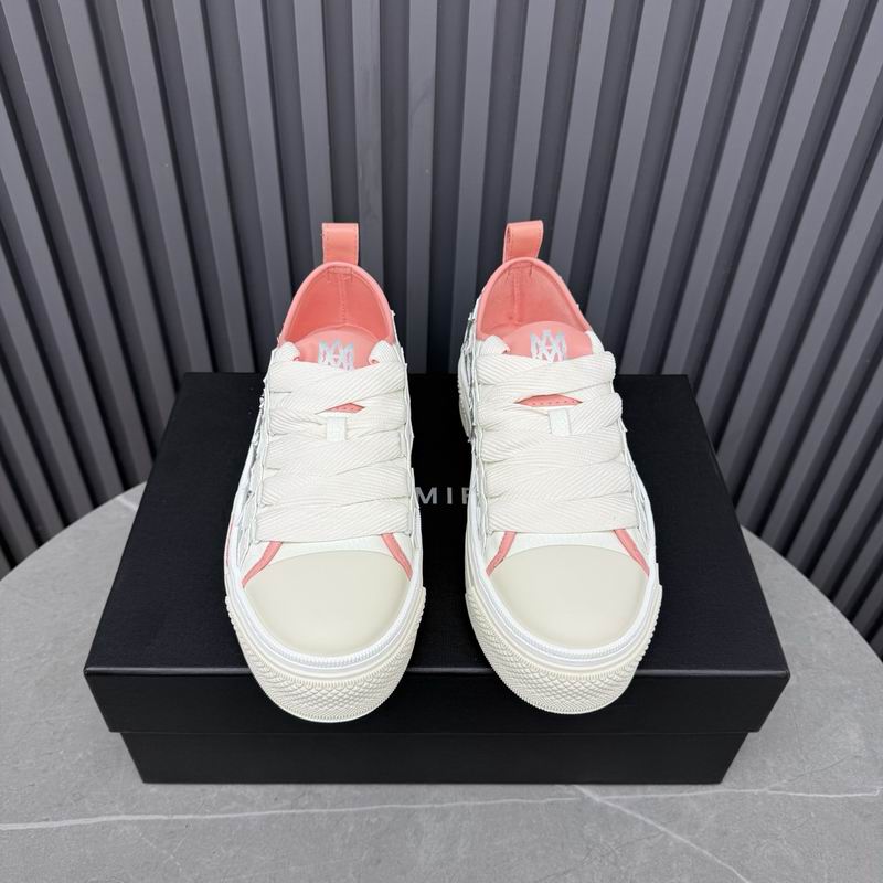 AMIRI Star Detail Low-Top Sneakers – White & Pink