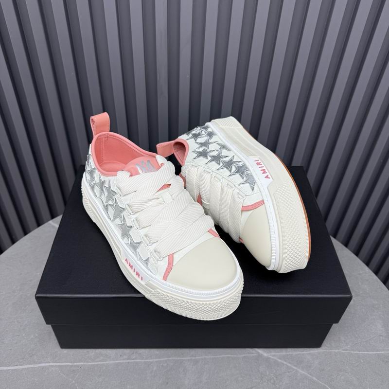 AMIRI Star Detail Low-Top Sneakers – White & Pink
