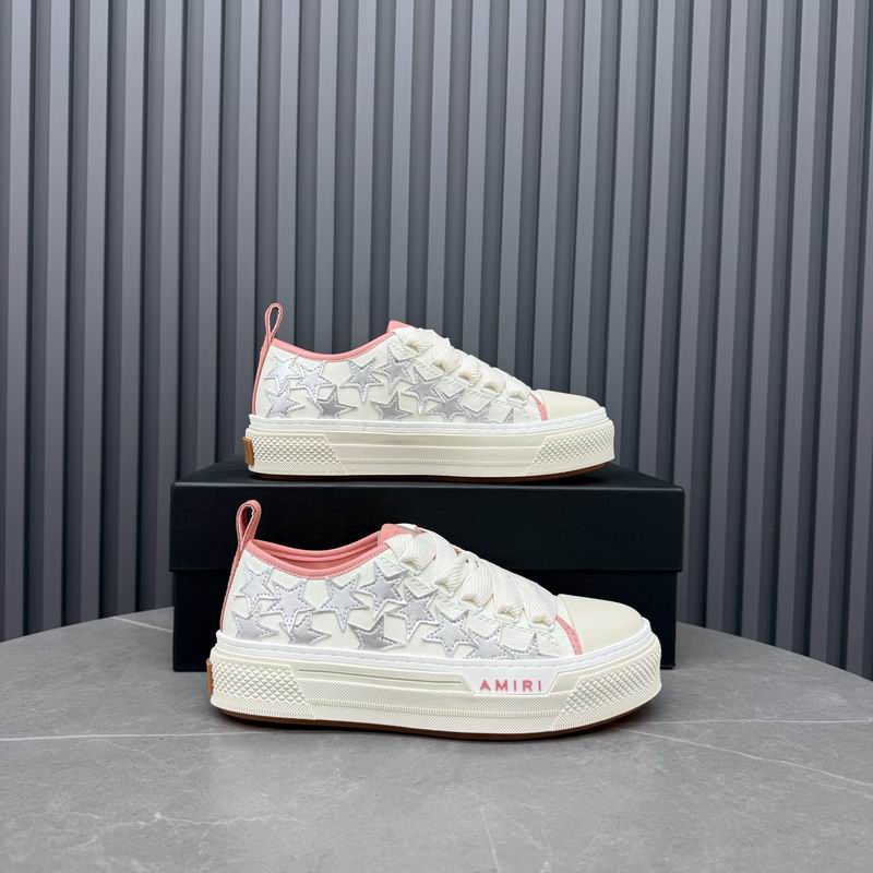 AMIRI Star Detail Low-Top Sneakers – White & Pink