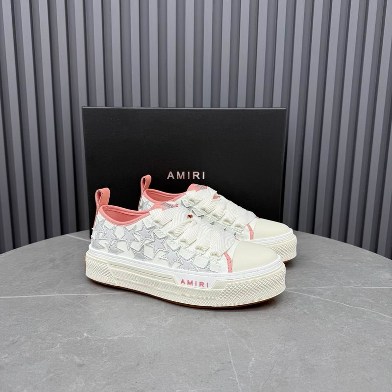 AMIRI Star Detail Low-Top Sneakers – White & Pink