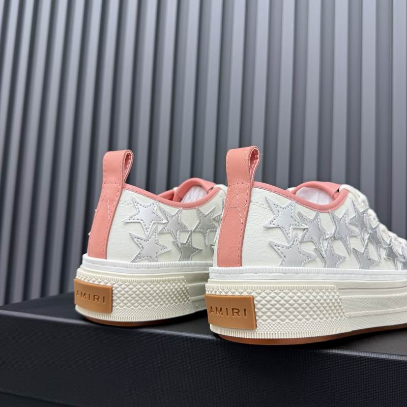 AMIRI Star Detail Low-Top Sneakers – White & Pink
