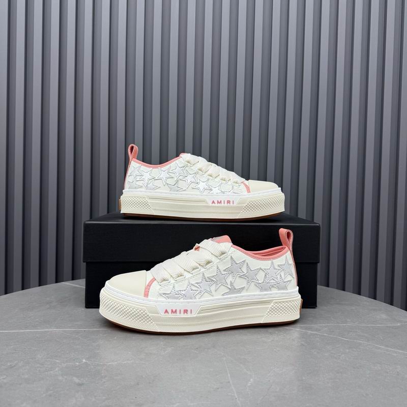 AMIRI Star Detail Low-Top Sneakers – White & Pink