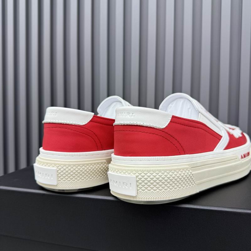 AMIRI Skeleton Slip-On Sneakers – Red & White