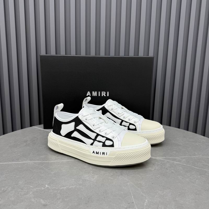 AMIRI Skeleton Low-Top Sneakers – Black & White