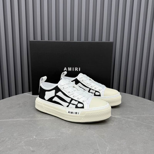 AMIRI Skeleton Low-Top Sneakers – Black & White