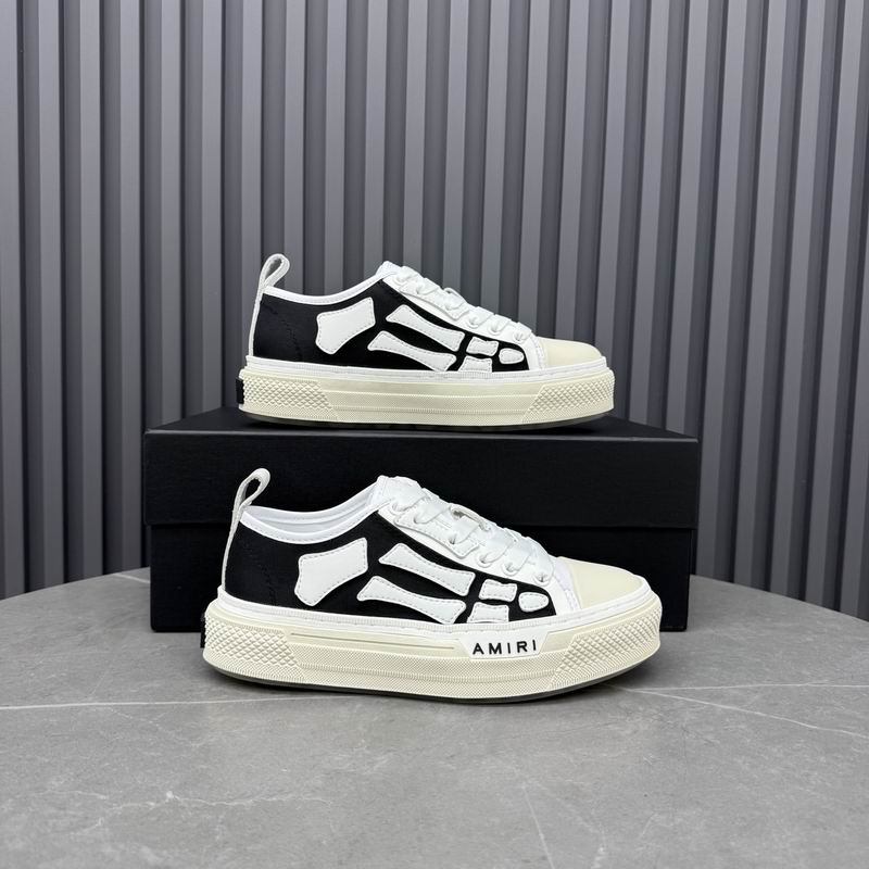 AMIRI Skeleton Low-Top Sneakers – Black & White