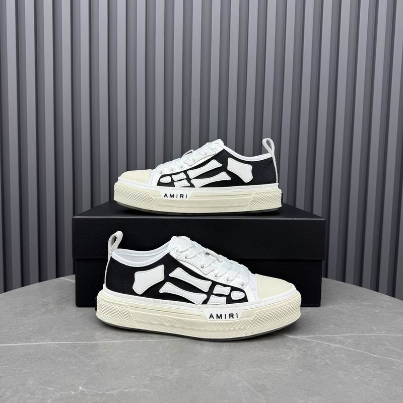 AMIRI Skeleton Low-Top Sneakers – Black & White