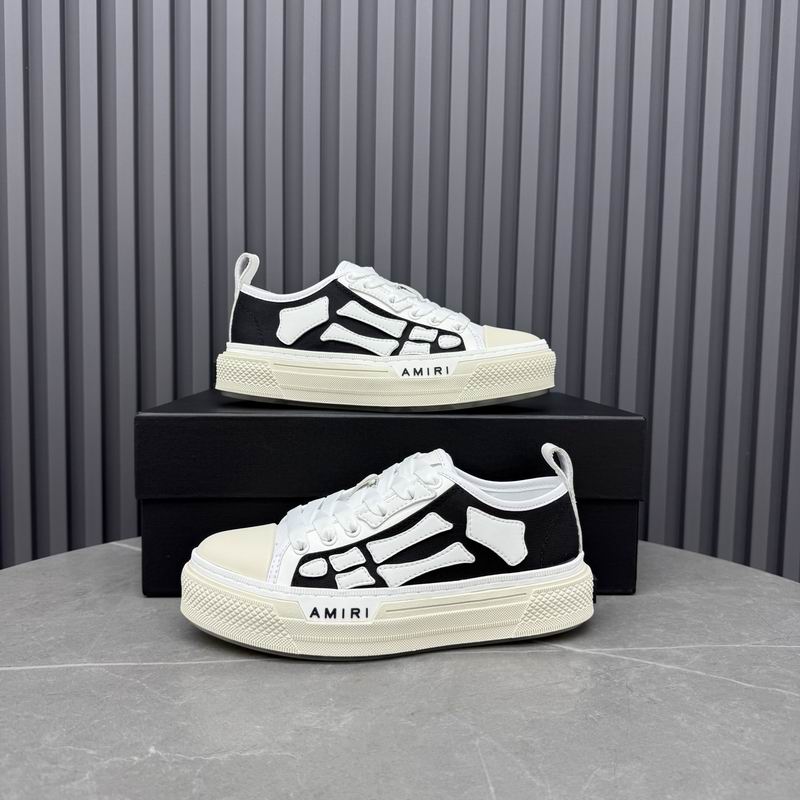AMIRI Skeleton Low-Top Sneakers – Black & White