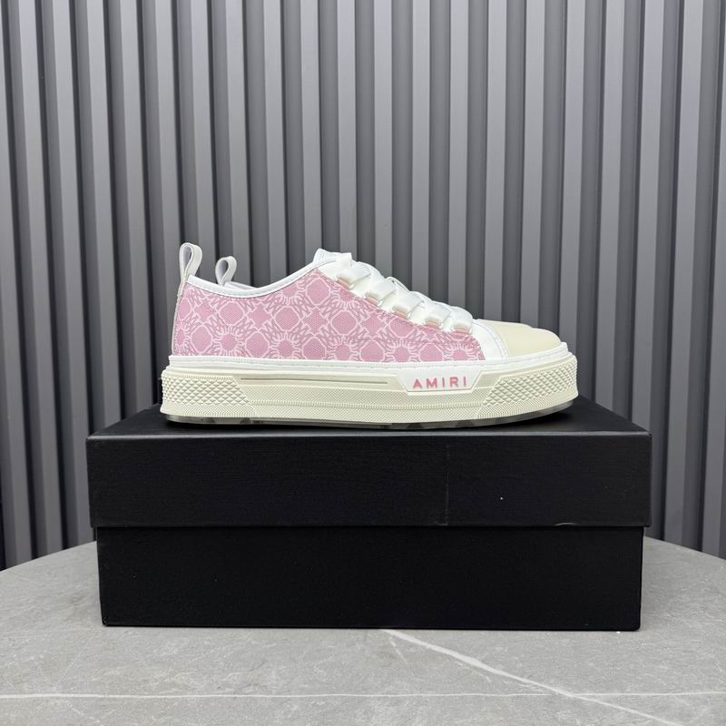 AMIRI Patterned Low-Top Sneakers – Pink & White