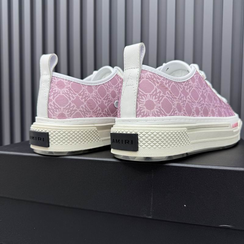 AMIRI Patterned Low-Top Sneakers – Pink & White