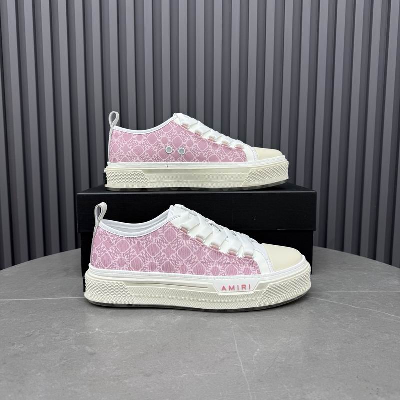 AMIRI Patterned Low-Top Sneakers – Pink & White