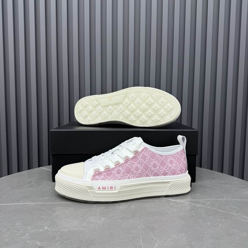 AMIRI Patterned Low-Top Sneakers – Pink & White