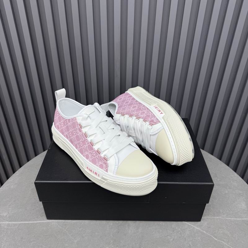 AMIRI Patterned Low-Top Sneakers – Pink & White