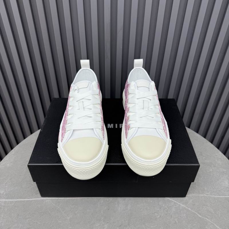 AMIRI Patterned Low-Top Sneakers – Pink & White