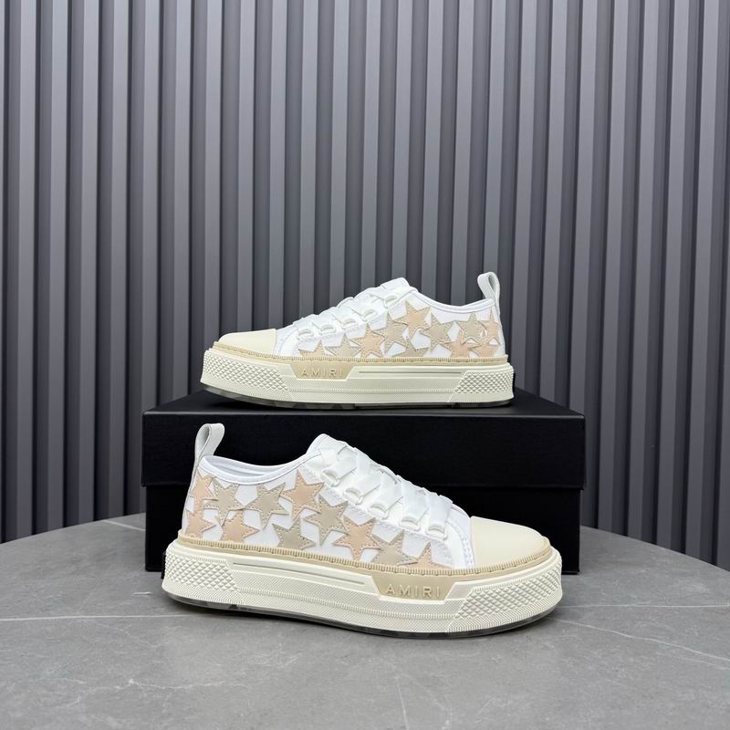 AMIRI Star Detail Low-Top Sneakers – White & Silver-Tone