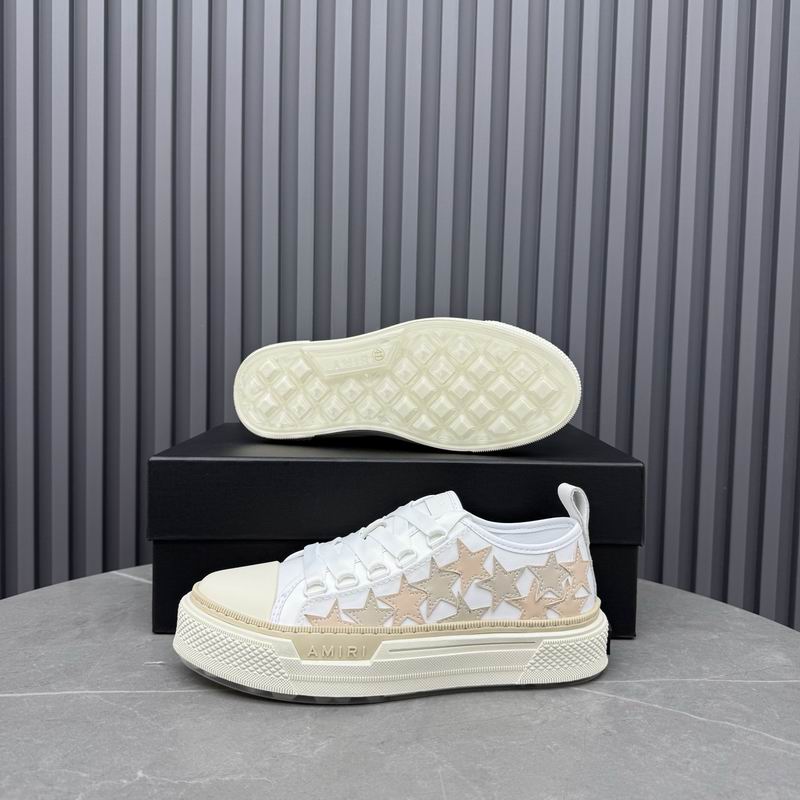AMIRI Star Detail Low-Top Sneakers – White & Silver-Tone