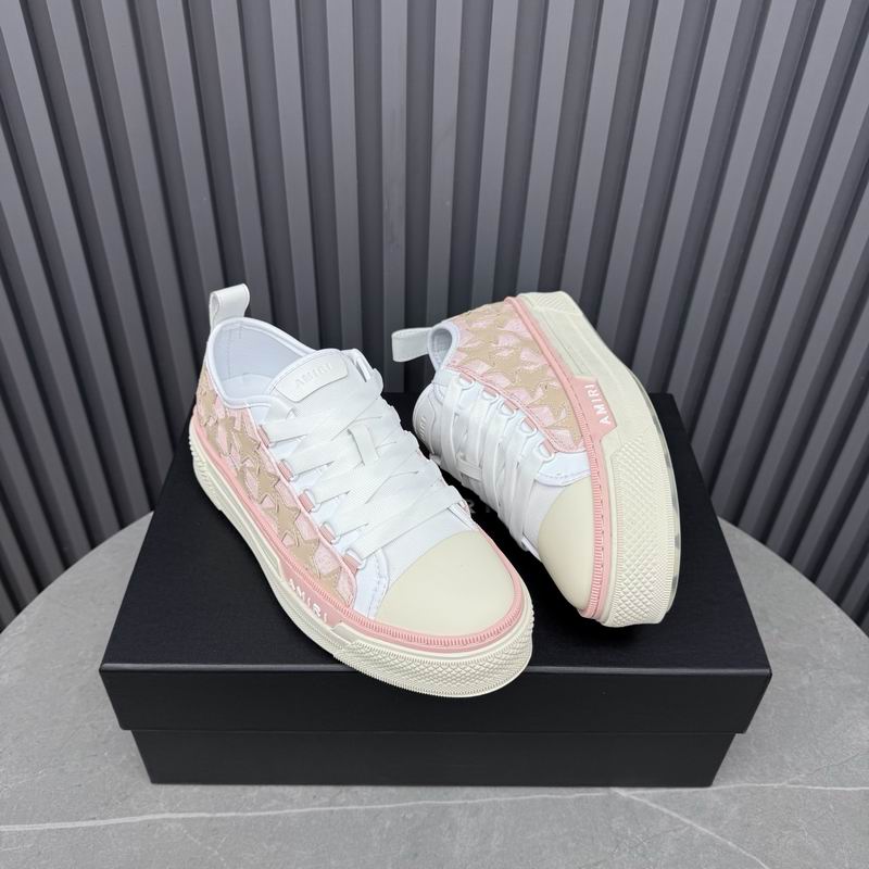 AMIRI Star Detail Low-Top Sneakers – Pink & Beige