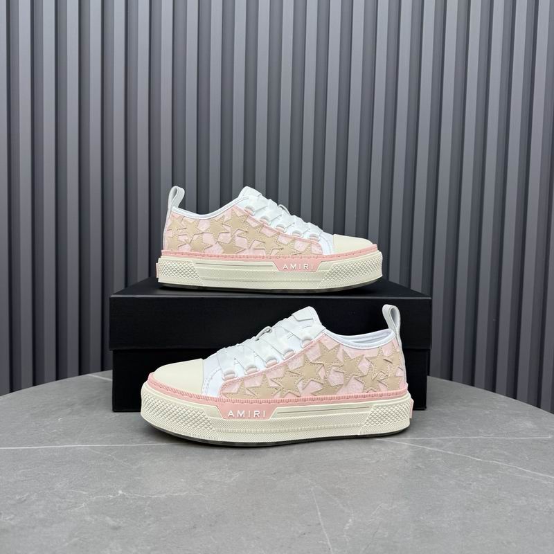 AMIRI Star Detail Low-Top Sneakers – Pink & Beige