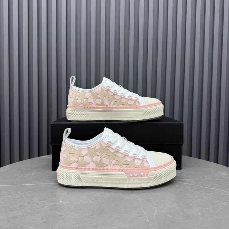 AMIRI Star Detail Low-Top Sneakers – Pink & Beige