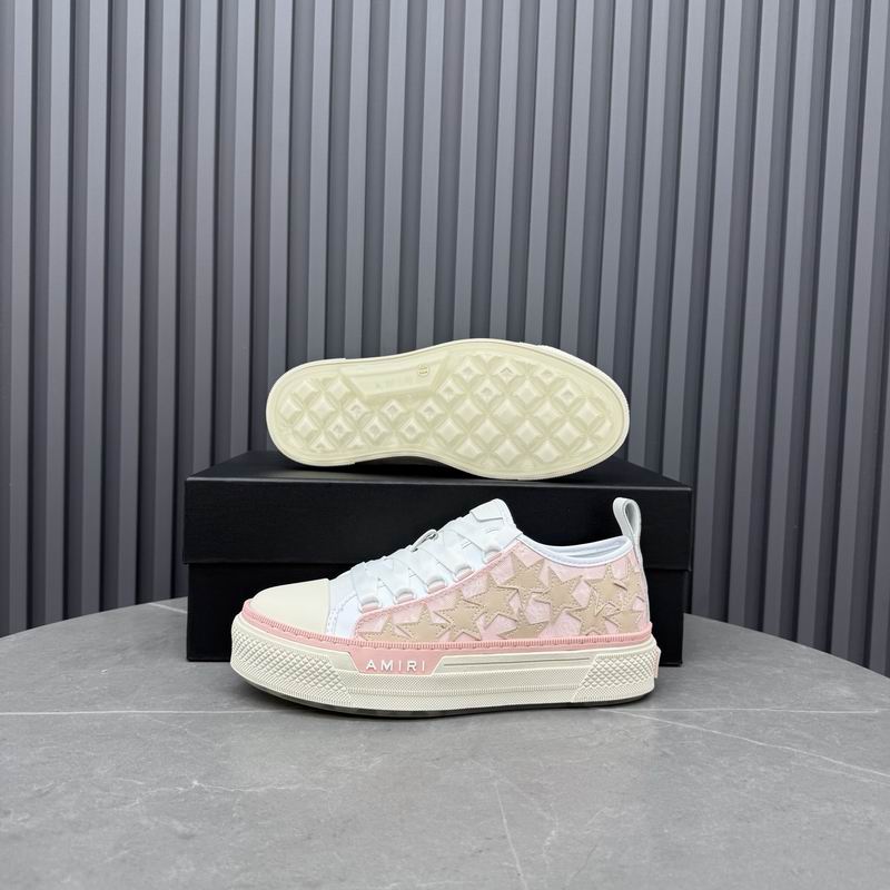 AMIRI Star Detail Low-Top Sneakers – Pink & Beige
