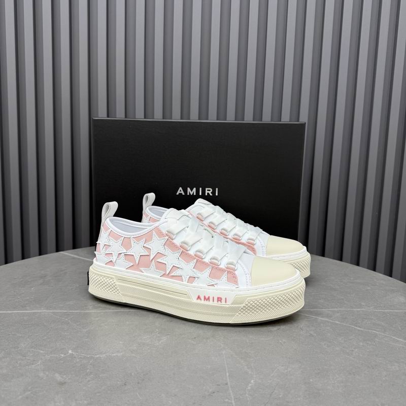AMIRI Star Detail Low-Top Sneakers – Pink & White