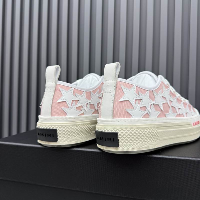 AMIRI Star Detail Low-Top Sneakers – Pink & White
