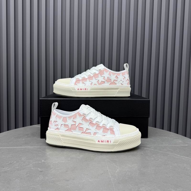 AMIRI Star Detail Low-Top Sneakers – Pink & White