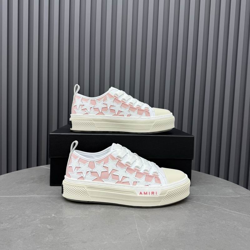 AMIRI Star Detail Low-Top Sneakers – Pink & White