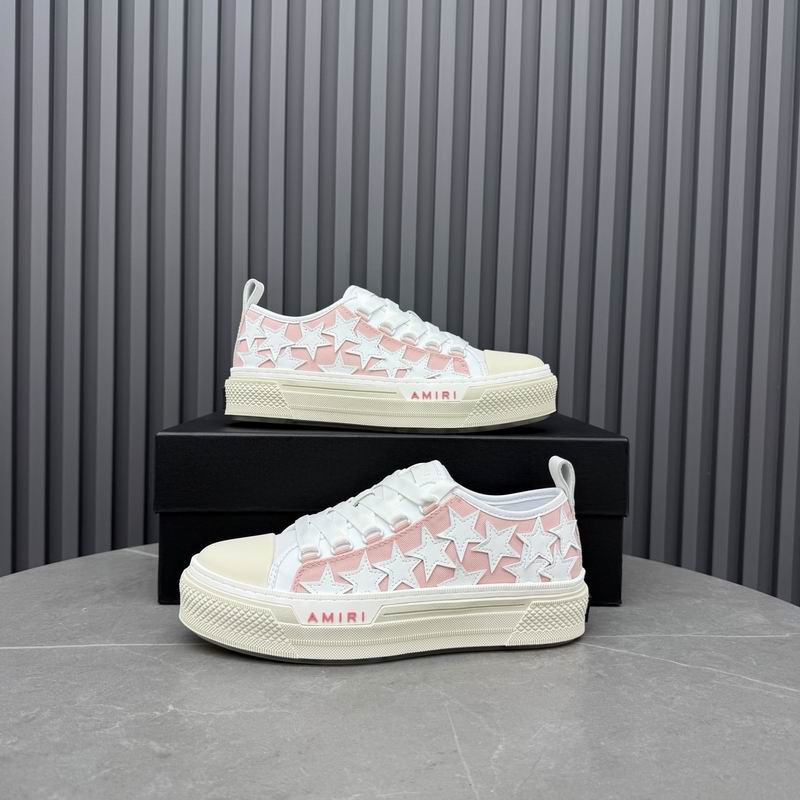 AMIRI Star Detail Low-Top Sneakers – Pink & White