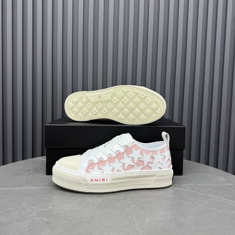 AMIRI Star Detail Low-Top Sneakers – Pink & White