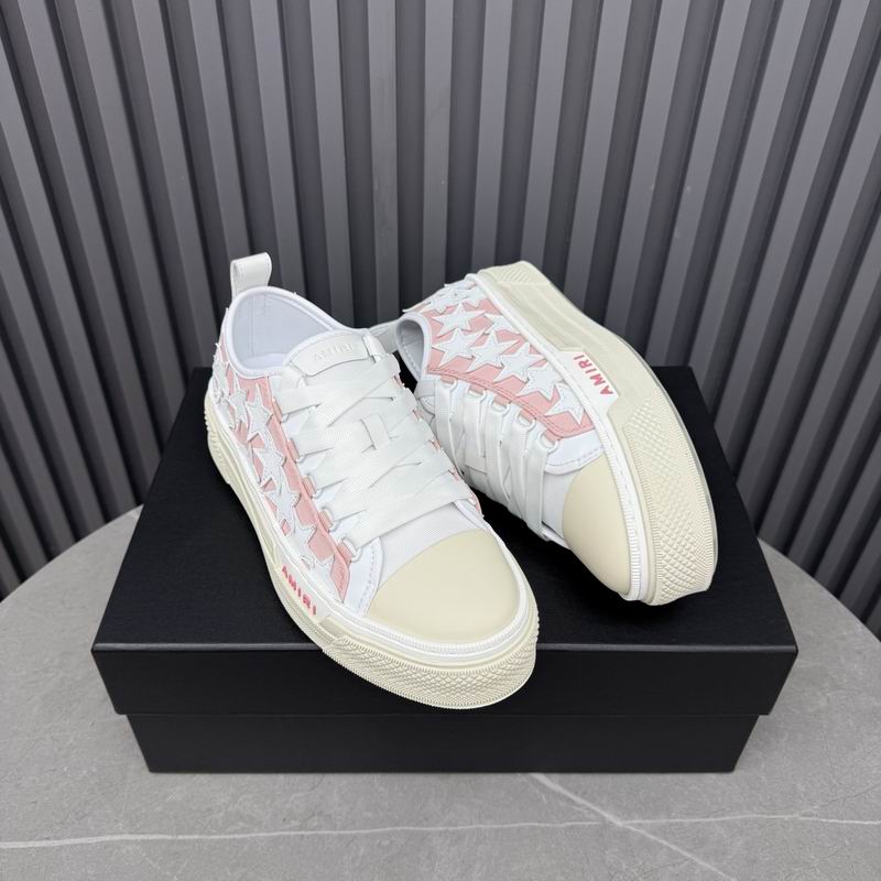 AMIRI Star Detail Low-Top Sneakers – Pink & White