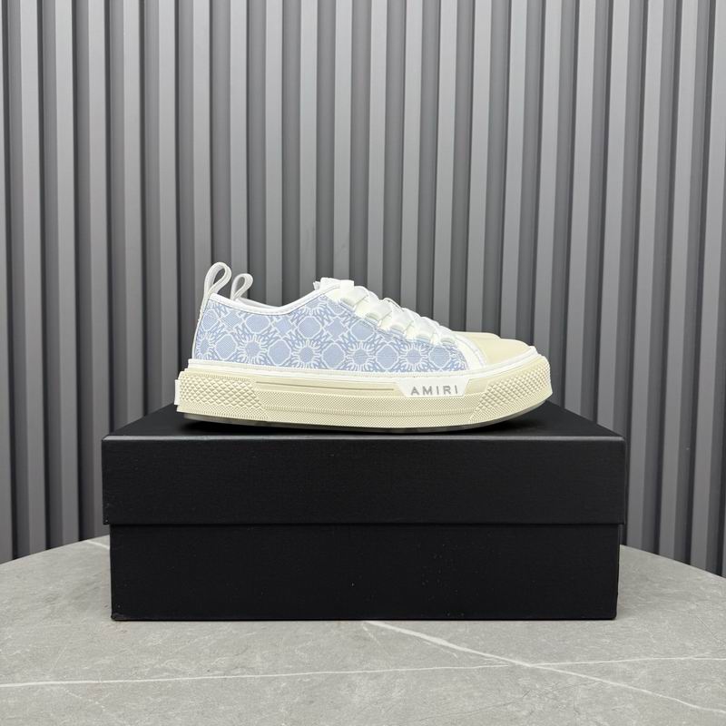 AMIRI Patterned Low-Top Sneakers – Light Blue & White