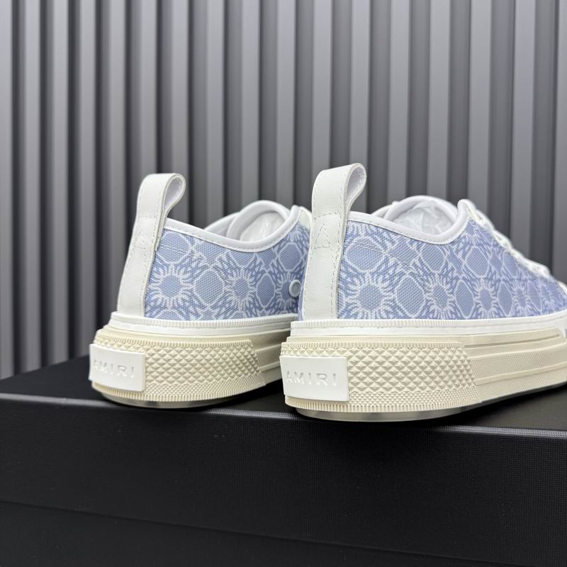 AMIRI Patterned Low-Top Sneakers – Light Blue & White